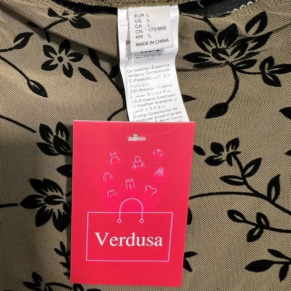 NWT Verdusa Women's High Waisted Mesh Floral Skirt - Picture 4 of 6